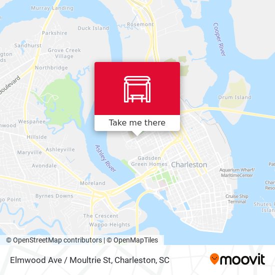 Mapa de Elmwood Ave / Moultrie St