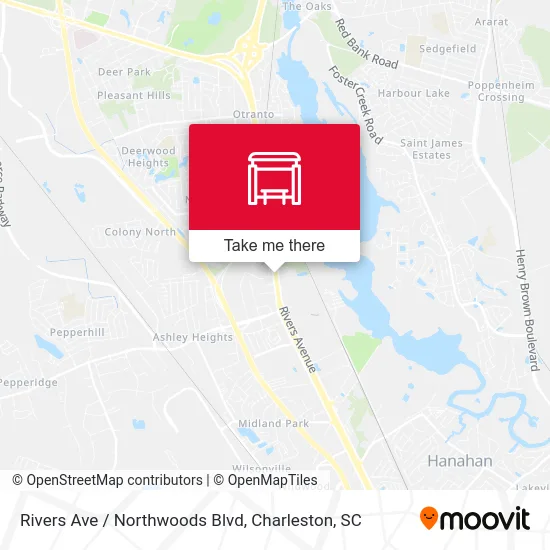 Rivers Ave / Northwoods Blvd map