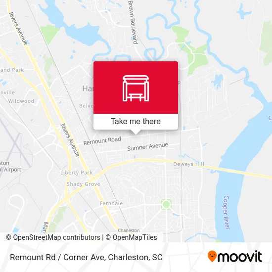 Remount Rd / Corner Ave map
