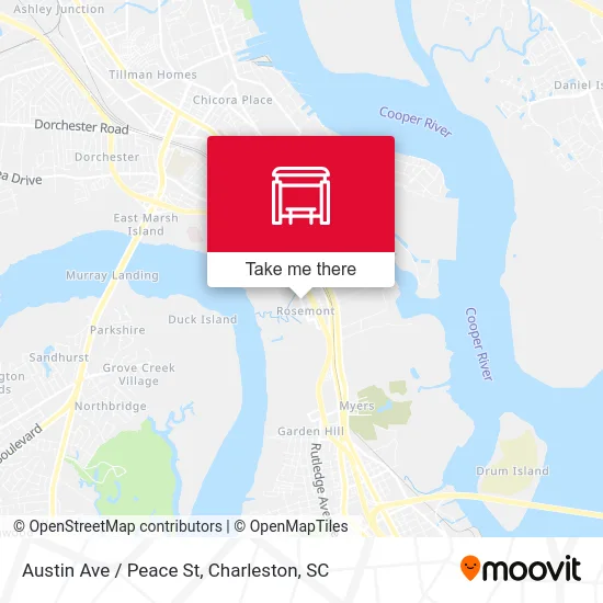 Austin Ave / Peace St map