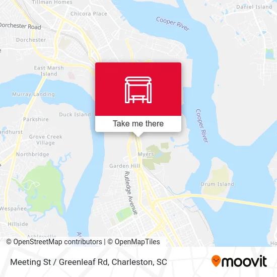 Meeting St / Greenleaf Rd map