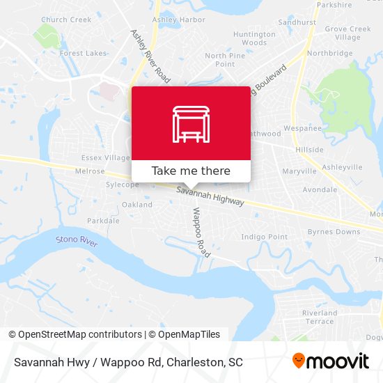 Savannah Hwy / Wappoo Rd map