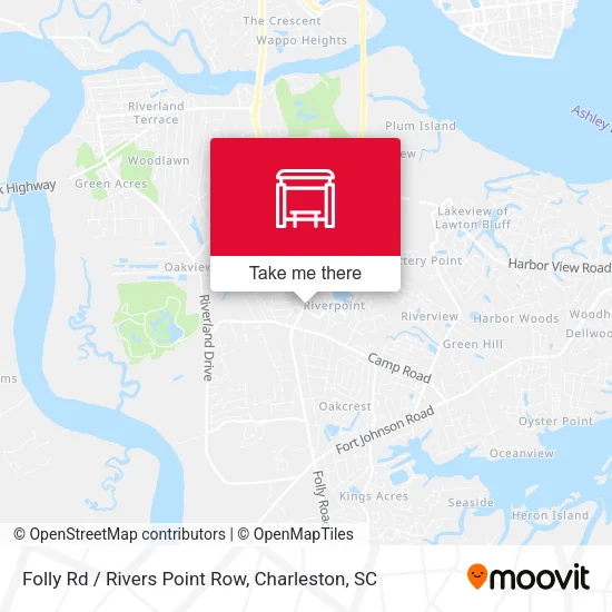 Folly Rd / Rivers Point Row map