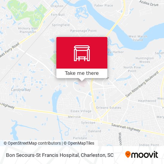 Mapa de Bon Secours-St Francis Hospital
