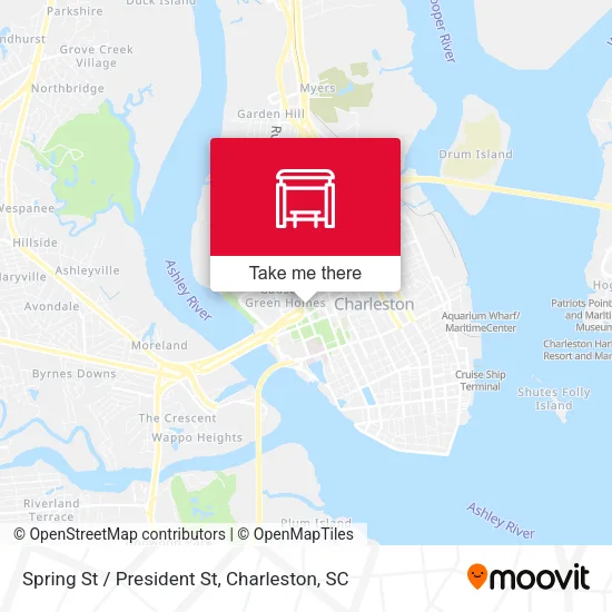 Spring St / President St map