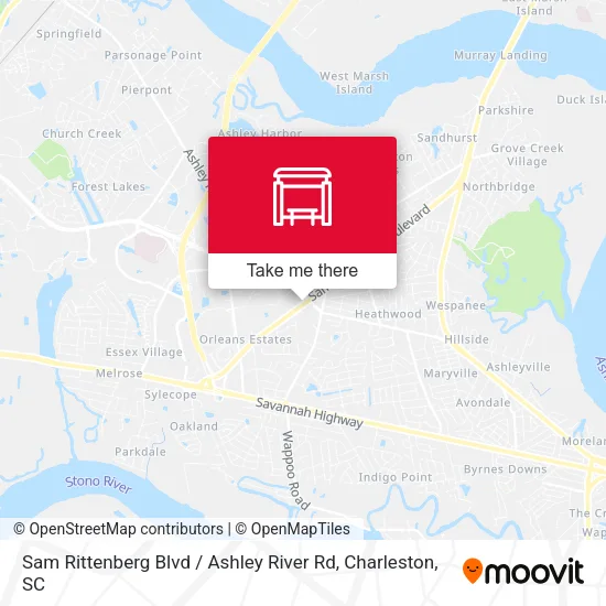 Mapa de Sam Rittenberg Blvd / Ashley River Rd