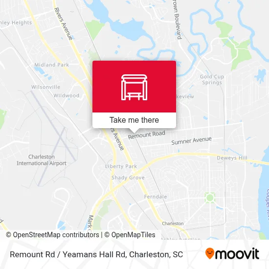 Remount Rd / Yeamans Hall Rd map