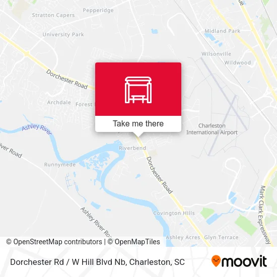 Mapa de Dorchester Rd / W Hill Blvd Nb