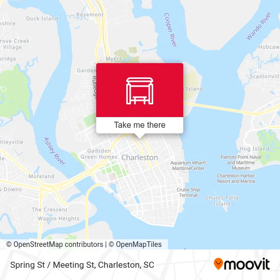 Spring St / Meeting St map