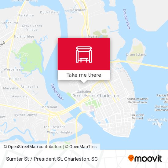 Sumter St / President St map