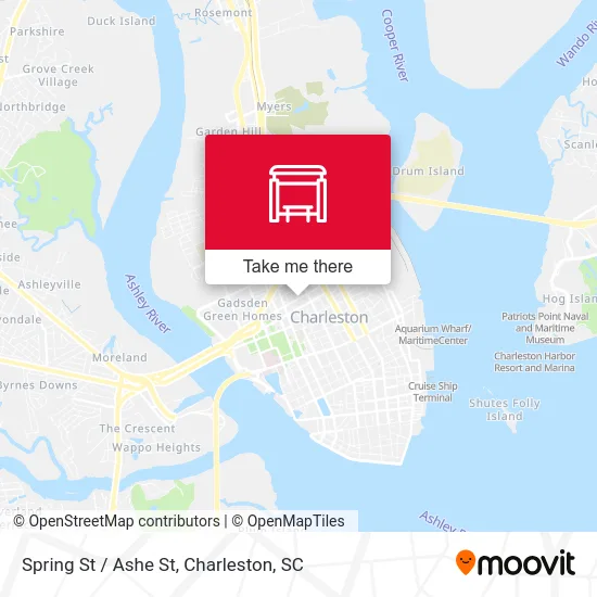 Spring St / Ashe St map