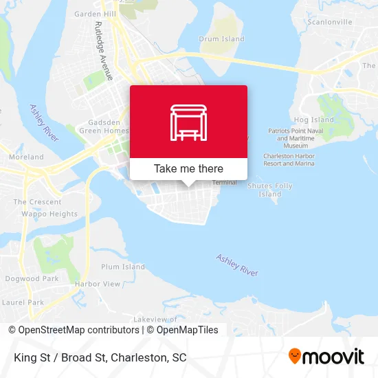 King St / Broad St map