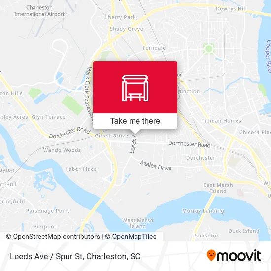 Leeds Ave / Spur St map