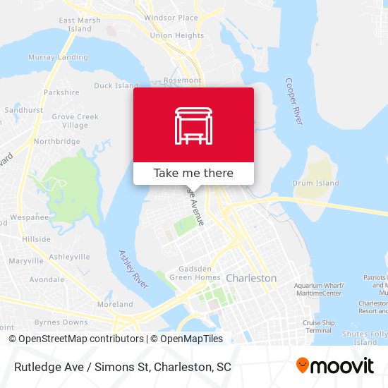 Mapa de Rutledge Ave / Simons St