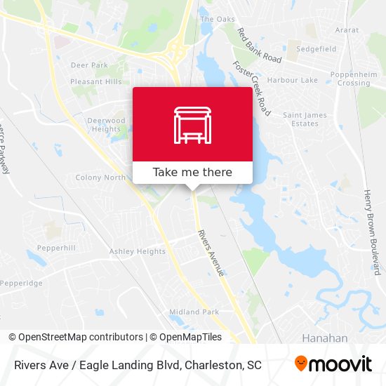 Mapa de Rivers Ave / Eagle Landing Blvd
