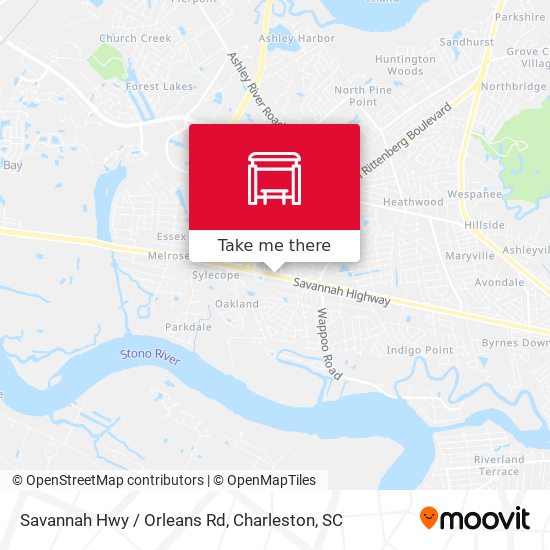 Savannah Hwy / Orleans Rd map