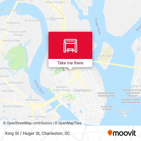 King St / Huger St map