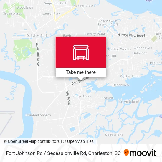 Fort Johnson Rd / Secessionville Rd map