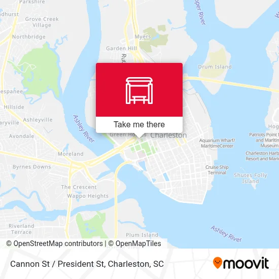 Cannon St / President St map