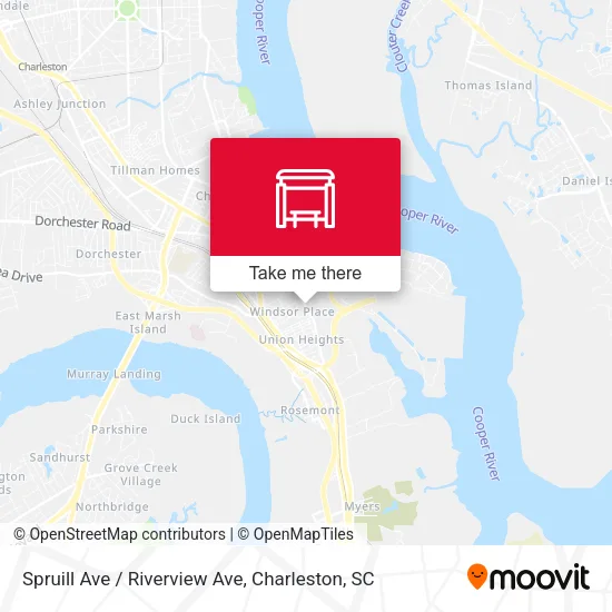 Mapa de Spruill Ave / Riverview Ave