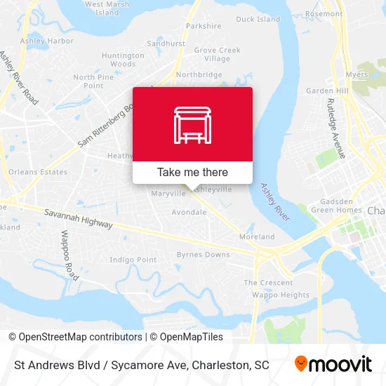Mapa de St Andrews Blvd / Sycamore Ave