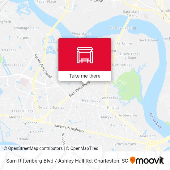 Sam Rittenberg Blvd / Ashley Hall Rd map