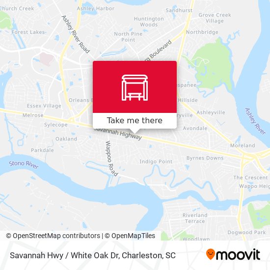 Savannah Hwy / White Oak Dr map