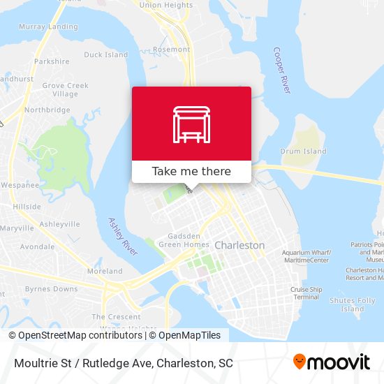 Mapa de Moultrie St / Rutledge Ave