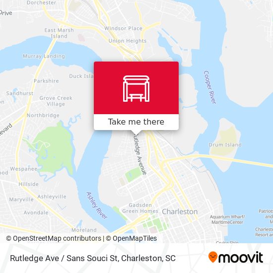 Rutledge Ave / Sans Souci St map