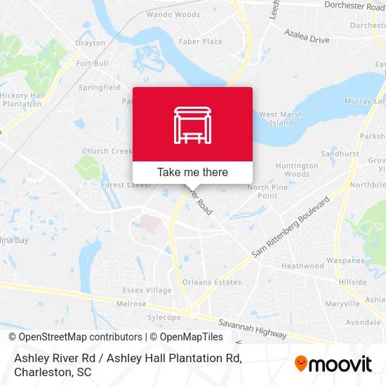 Ashley River Rd / Ashley Hall Plantation Rd map