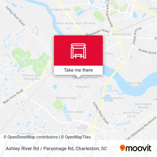 Ashley River Rd / Parsonage Rd map