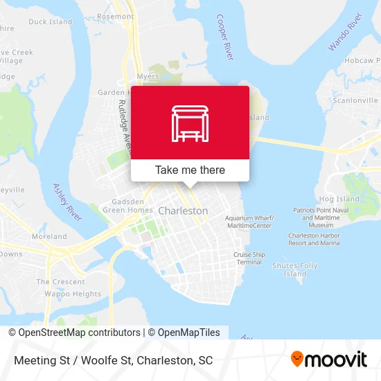 Meeting St / Woolfe St map