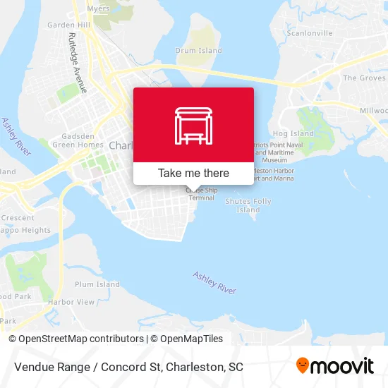 Vendue Range / Concord St map