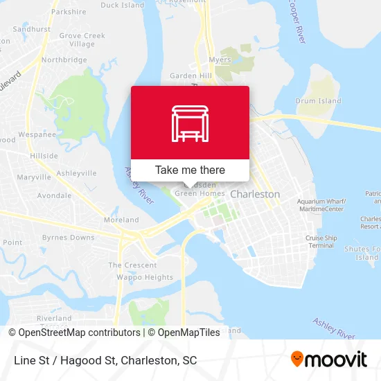 Line St / Hagood St map