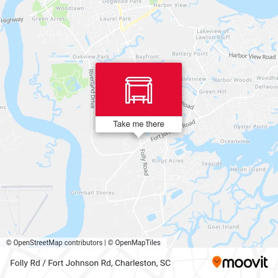 Folly Rd / Fort Johnson Rd map