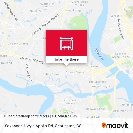 Savannah Hwy / Apollo Rd map