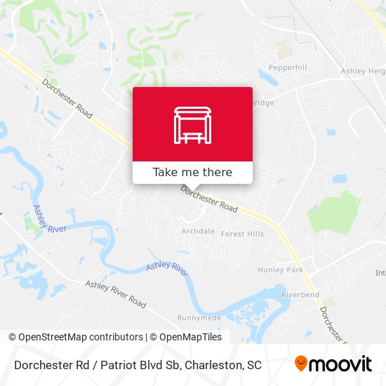 Mapa de Dorchester Rd / Patriot Blvd Sb