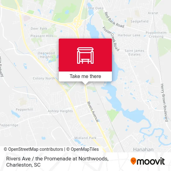 Rivers Ave / the Promenade at Northwoods map