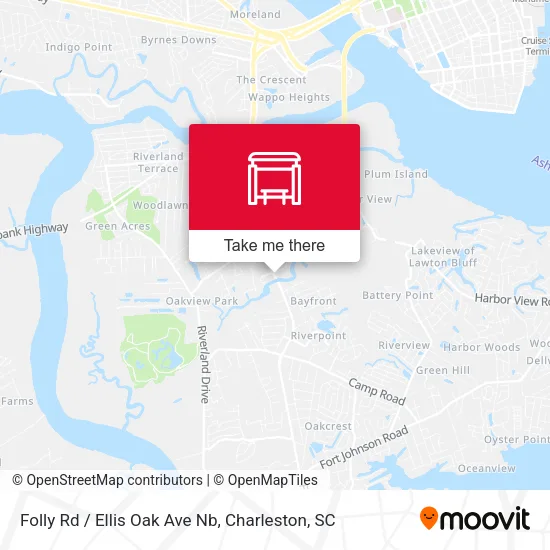 Folly Rd / Ellis Oak Ave Nb map