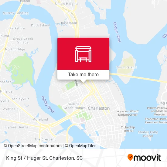 King St / Huger St map