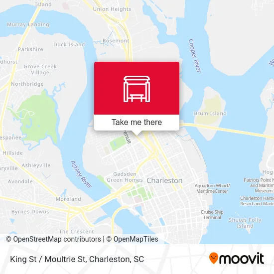 King St / Moultrie St map
