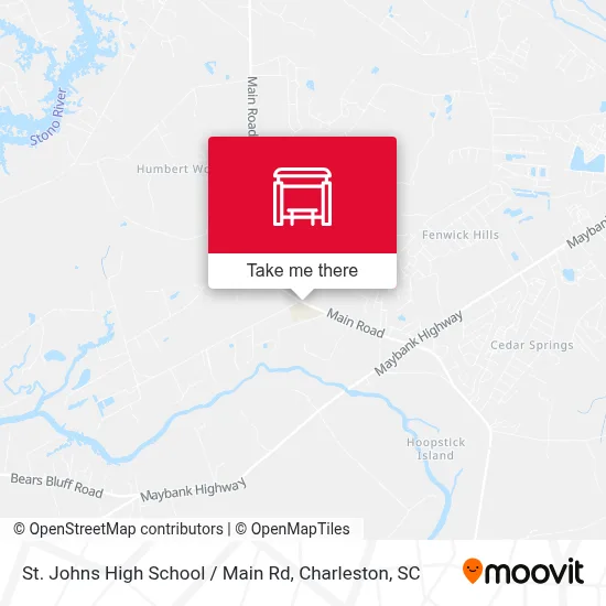 St. Johns High School / Main Rd map