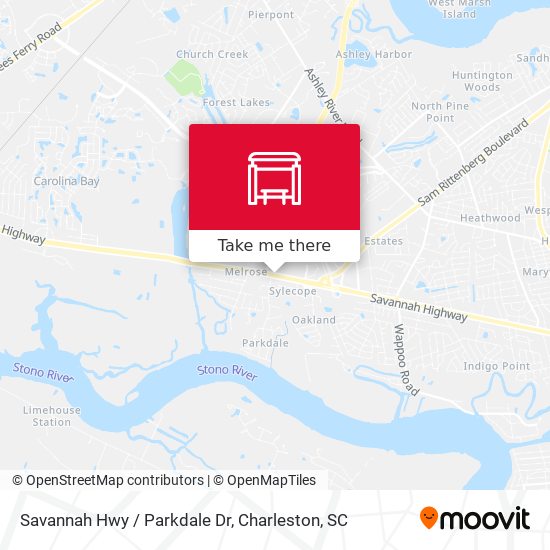 Savannah Hwy / Parkdale Dr map