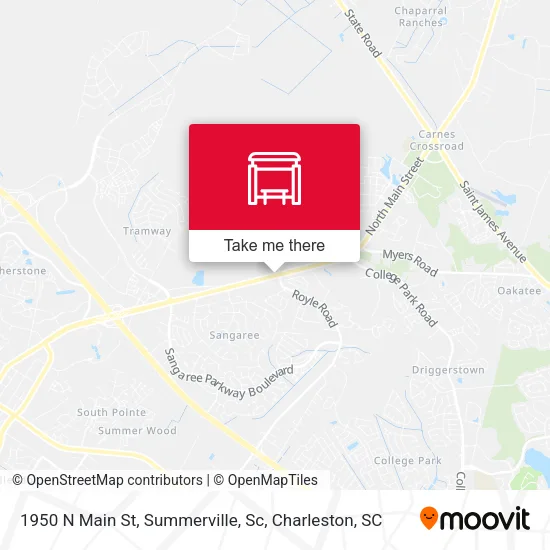 Mapa de 1950 N Main St, Summerville, Sc