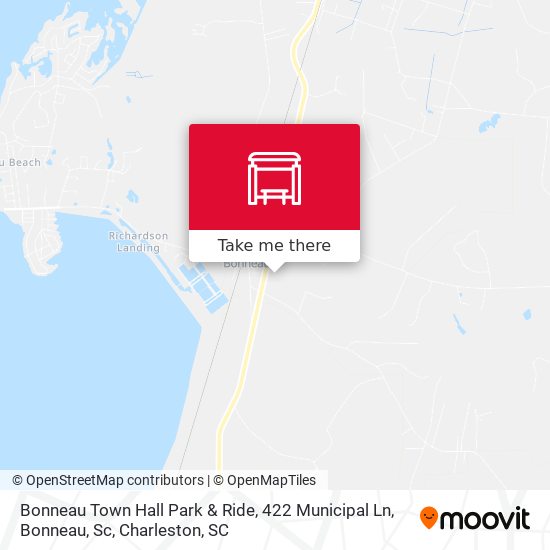 Bonneau Town Hall Park & Ride, 422 Municipal Ln, Bonneau, Sc map