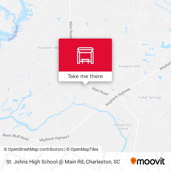 St. Johns High School @ Main Rd map