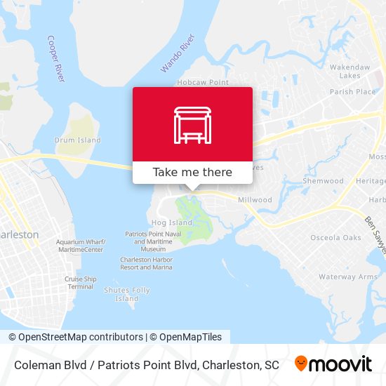 Coleman Blvd / Patriots Point Blvd map