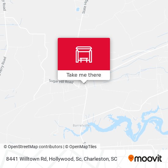 Mapa de 8441 Willtown Rd, Hollywood, Sc