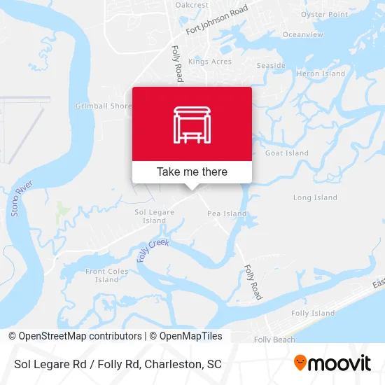 Sol Legare Rd / Folly Rd map
