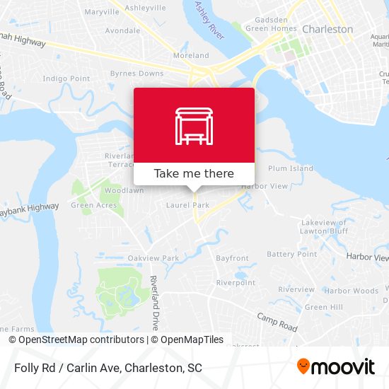 Mapa de Folly Rd / Carlin Ave
